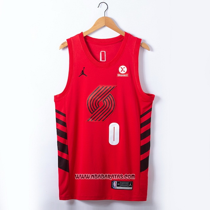 Camiseta Portland Trail Blazers Damian Lillard #0 Statement 2022-23 Rojo